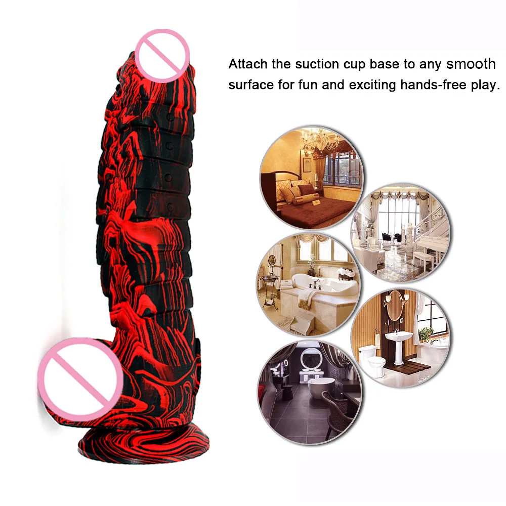 XXL Dildo Multicolor Styles Dinosaur Scales Penis With Suction Cup Female Adult Anal Sex Toys Real Huge Dick Women Strapon Shop | Красота и
