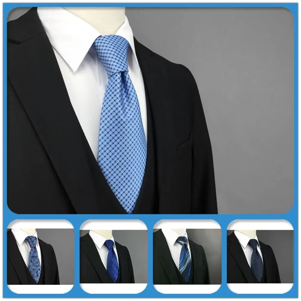 

Wedding Accessories Blue Navy Ties for Men Neckties Business Classic Christmas Gift School Luxury