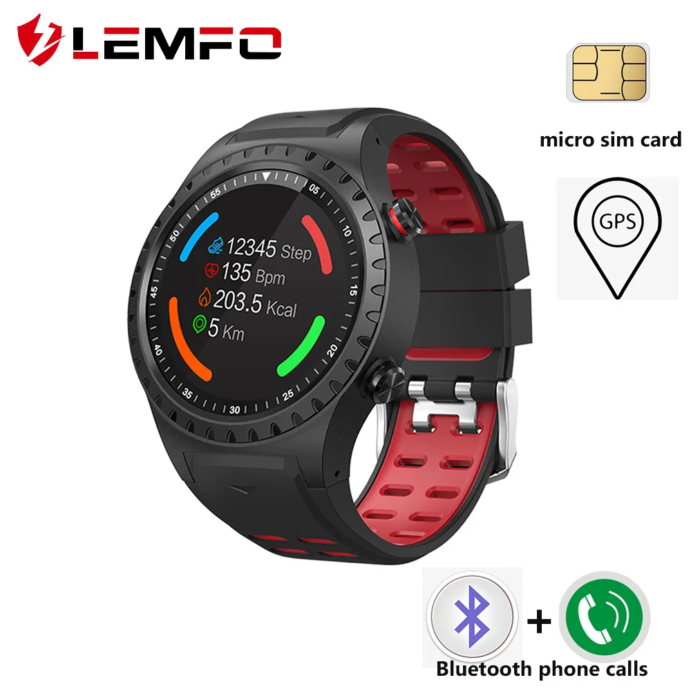 Умные часы LEMFO M1 с поддержкой SIM и Bluetooth функцией телефонного звонка gps умные для