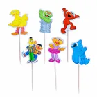 24 шт. мультяшная Улица Сезам, Элмо Берт, большая птица, конфеты, бар, кекс, Топпер, палочки, фрукты, детский праздник на день рождения