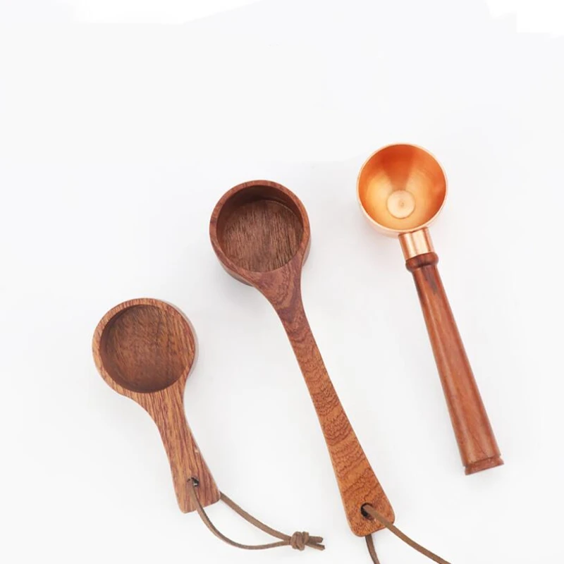 Кофейная ложка для зернового кофе деревянная кофейная из черного дерева