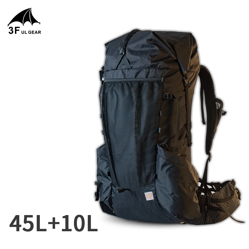 Ультралегкий рюкзак 3F UL GEAR YUE 45 + 10L для улицы женщин и мужчин Сумка с регулируемой