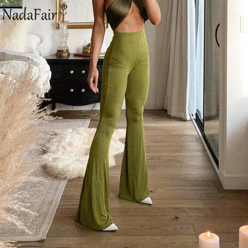 Nadafair 2021 штаны винтажные с высокой талией обтягивающие Клубные наряды вечерние