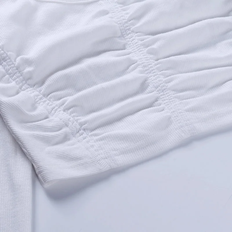 

Darcydebie Autumn Women's Clothes New Slim Long Sleeve Sexy V-Neck Blouse Fake Drawstring Top