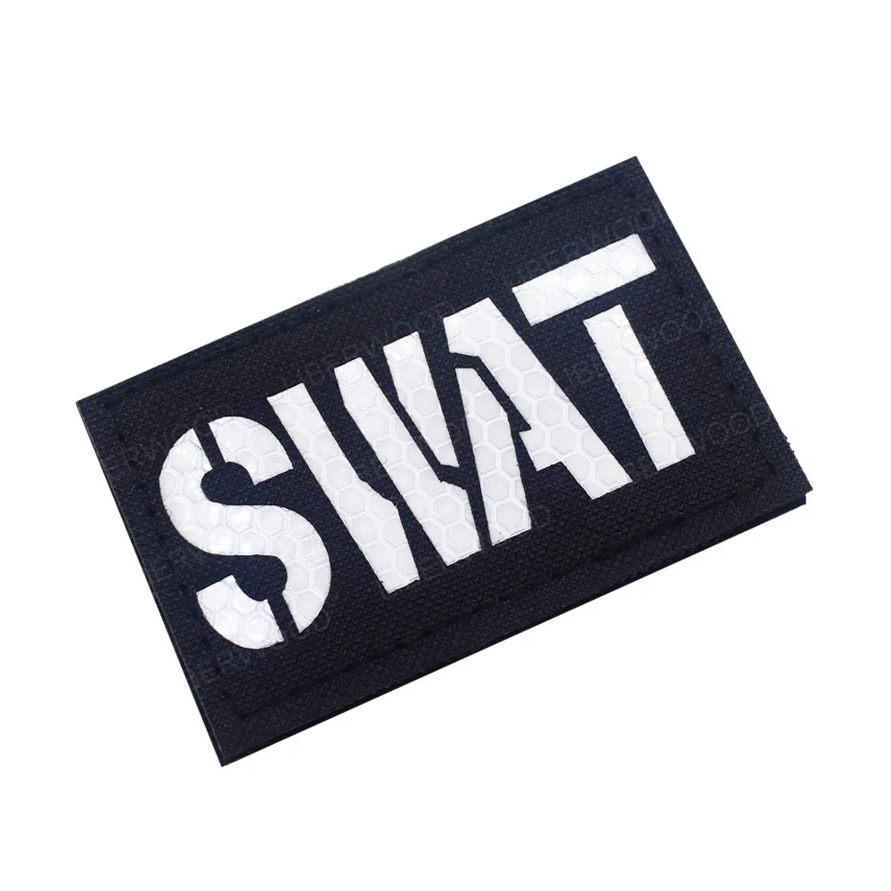 Нашивки под заказ полиции SWAT светится в темноте ИК значок армейская тактическая