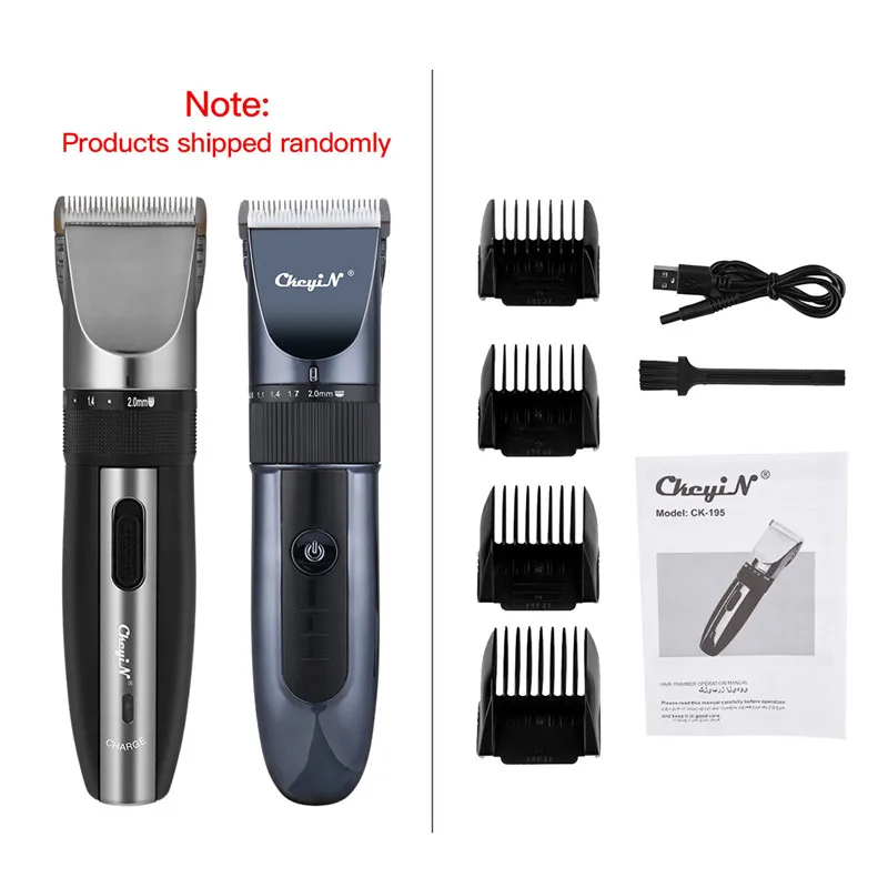 

CkeyiN Professional Hair Trimmer Electirc Cordless Shaver For Men Rechargeable Hair Clipper Mower Adjustable Cutter Limited Comb
