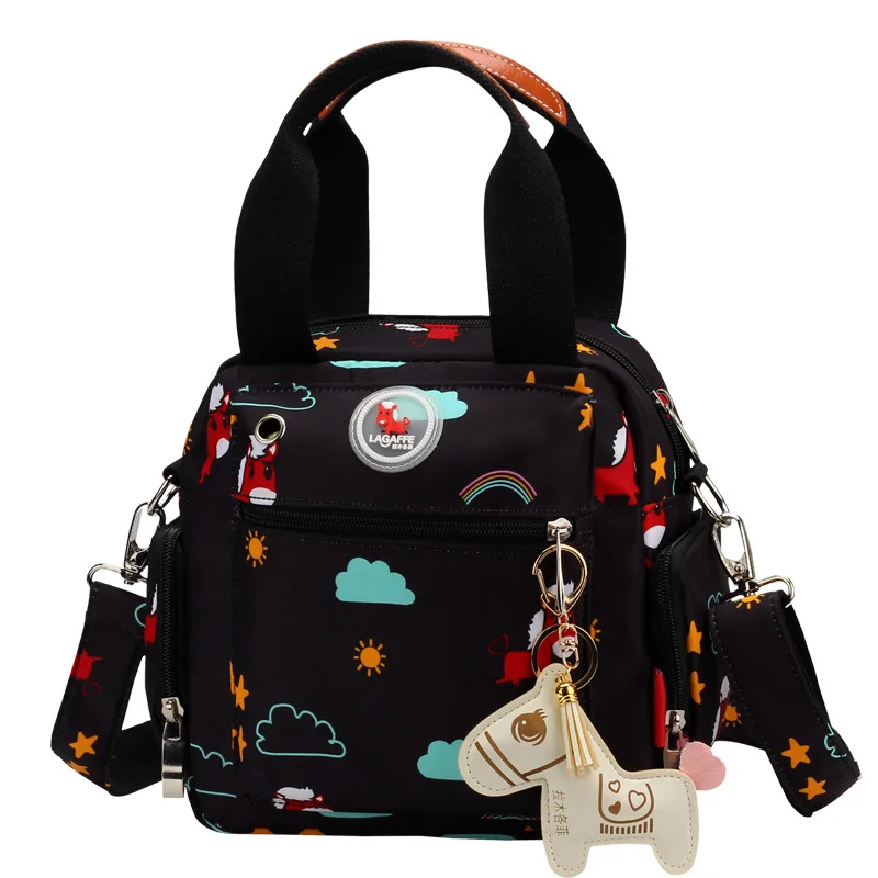 HORSE BLACK LAGAFFE модный многофункциональный рюкзак, мини сумка для подгузников, сумка для мамы, сумка через плечо для мамы - Цвет: HORSE BLACK