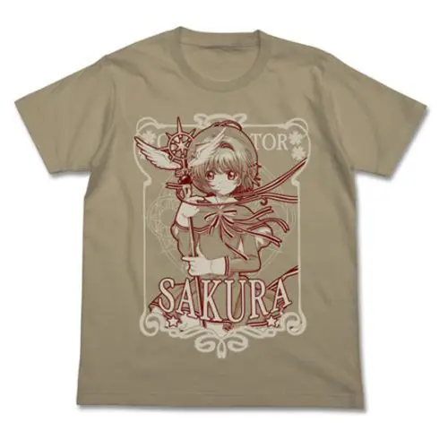 Cardcaptor Sakura Clear Card COSPA аниме персонаж арт футболка песочный хаки S мультфильм