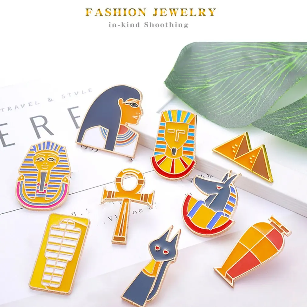 Древняя египетская Пирамида брошь Фараон Лев портрет Капельное масло