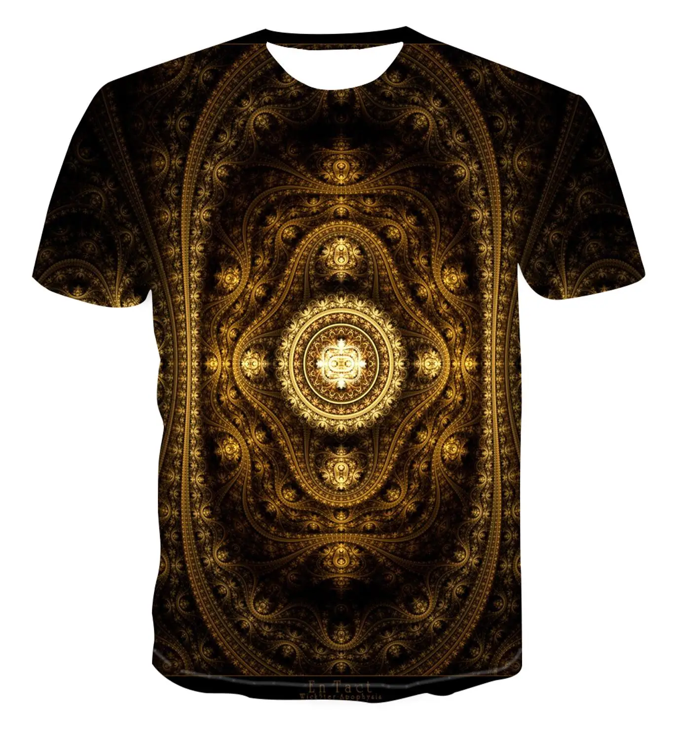 

3D new simple fashion color geometry stack psychedelic creative design t-shirt for men's versatile cool unique print handsome