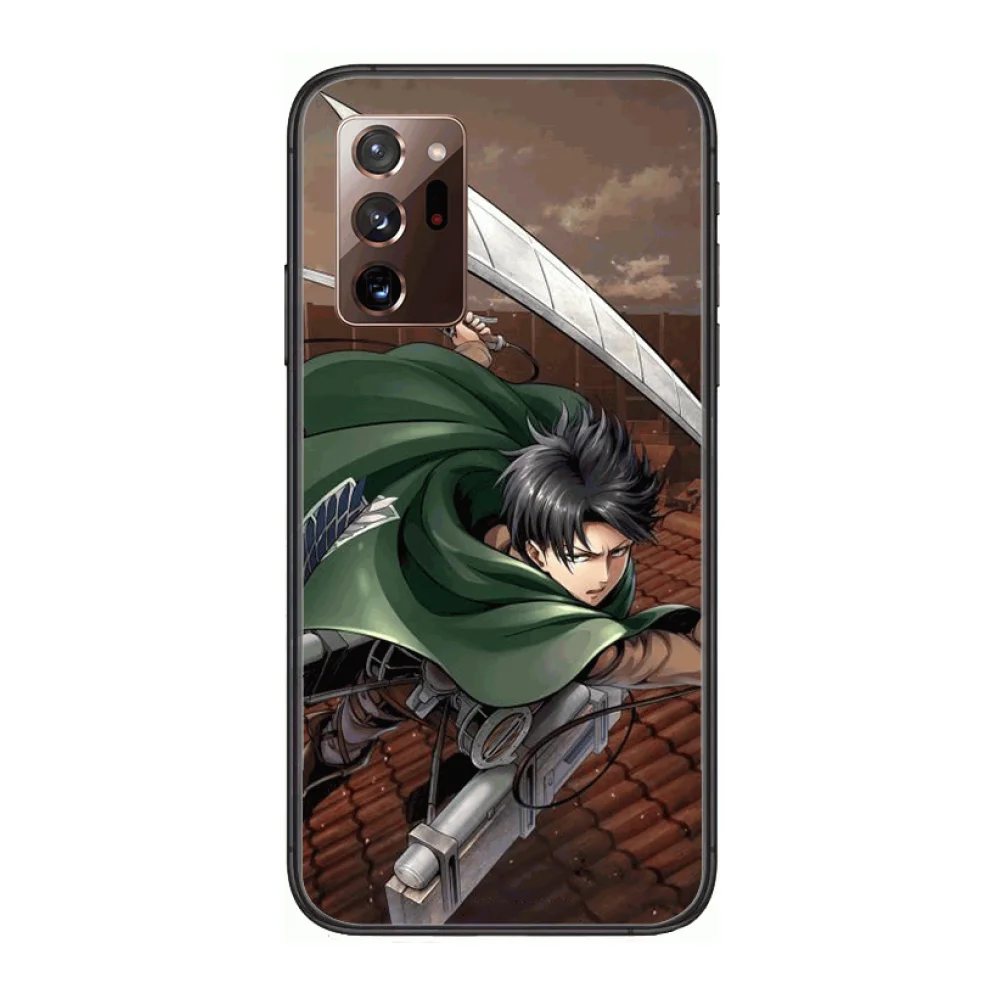 

Attack On Titan Phone Case cover hull For SamSung note20 10 9 8 4 pro plus black prime soft bumper Transparent
