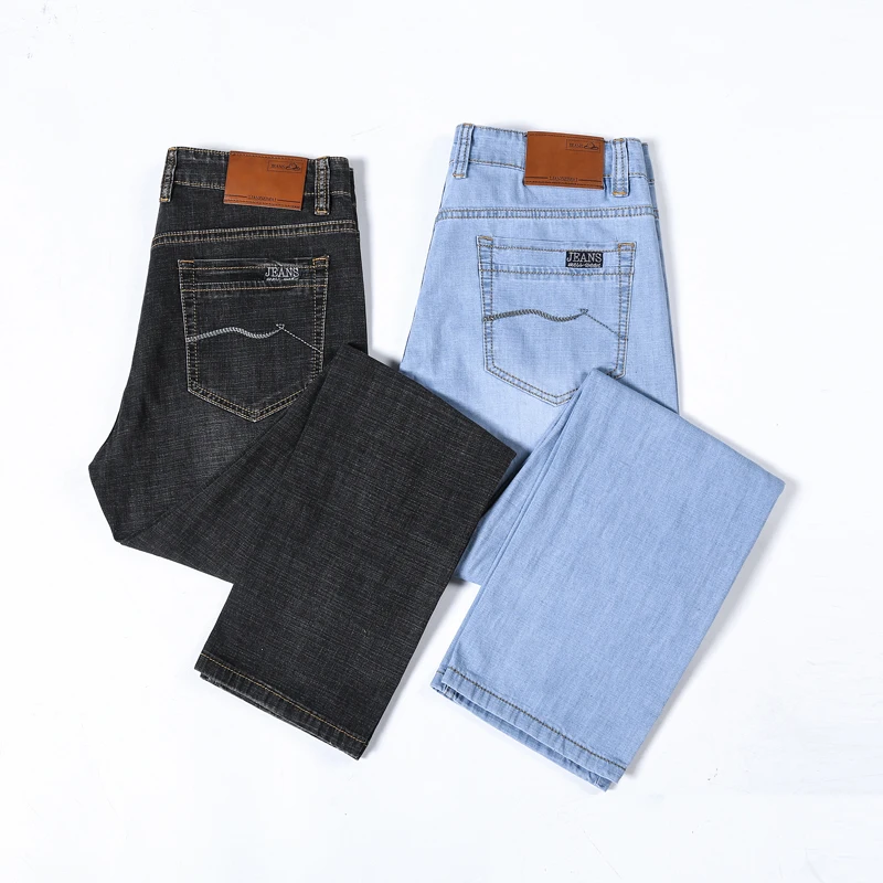 Мужские Стрейчевые джинсы повседневные облегающие Высококачественные