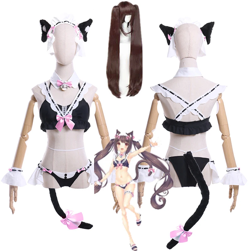 

Униформа женская для косплея Vanilla NEKOPARA OVA, костюм шоколада и ванильного кролика, сексуальная женская фигурка, подарки на Хэллоуин