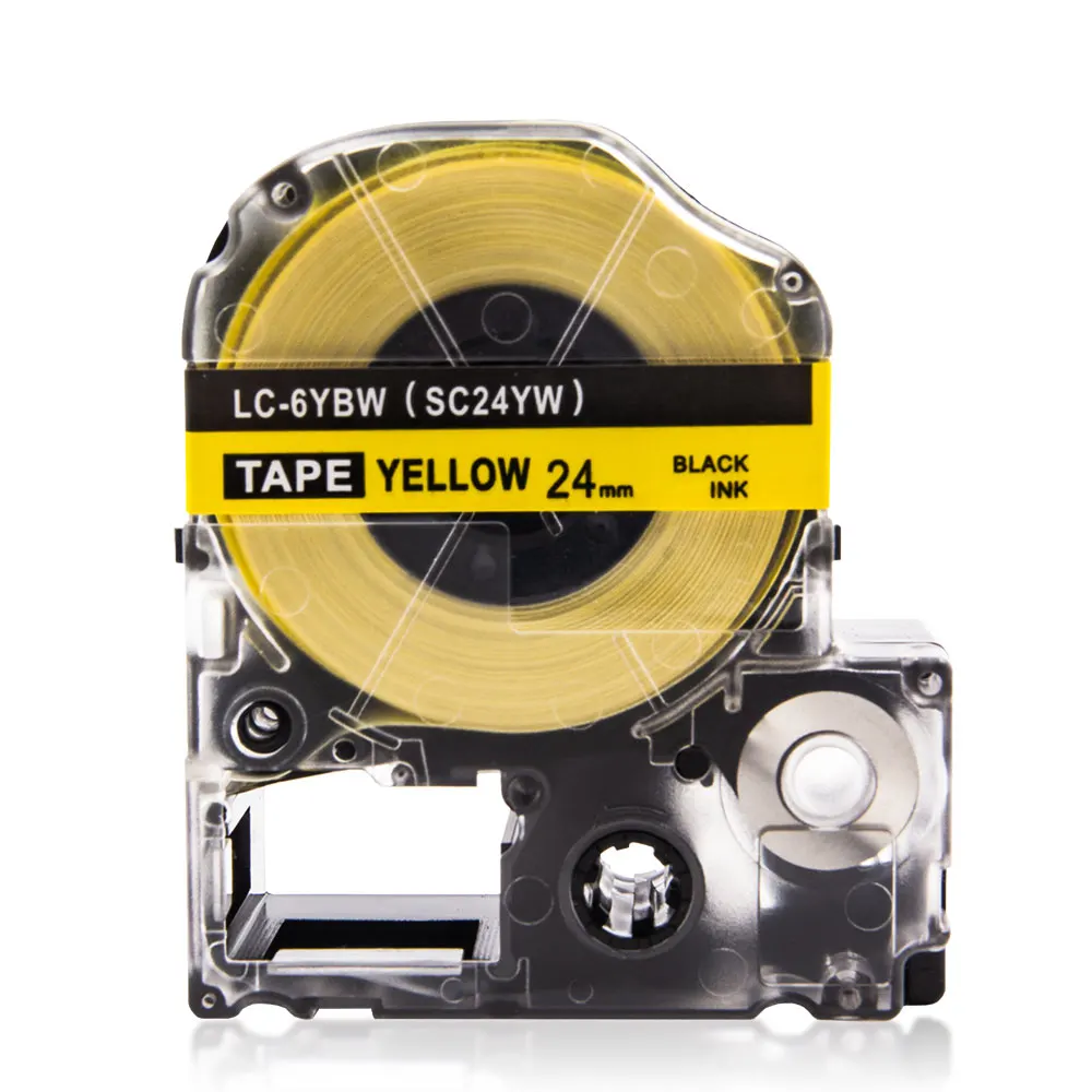 UniPlus Replacement for Espon King Jim SC24YW LC-24YBP Labelmaker Black on Yellow Labeling Tapes Waterproof Printer Ribbon | Компьютеры и
