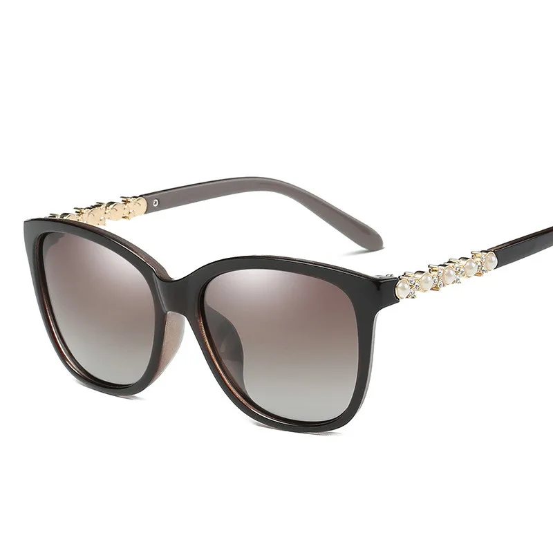 Женские солнцезащитные очки FENCHI поляризационные винтажные с жемчужными