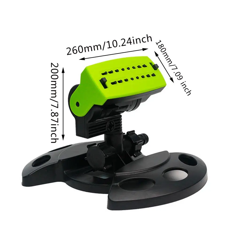 

16 Holes Plastic Aluminum Tube Lawn Sprinkler Water Sprinkler Garden High-speed Watering Impulse Swing Nozzle Sprinkler