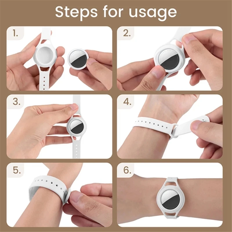 Чехол для Apple AirTag мягкий силиконовый ремешок защиты от потери браслета защитный