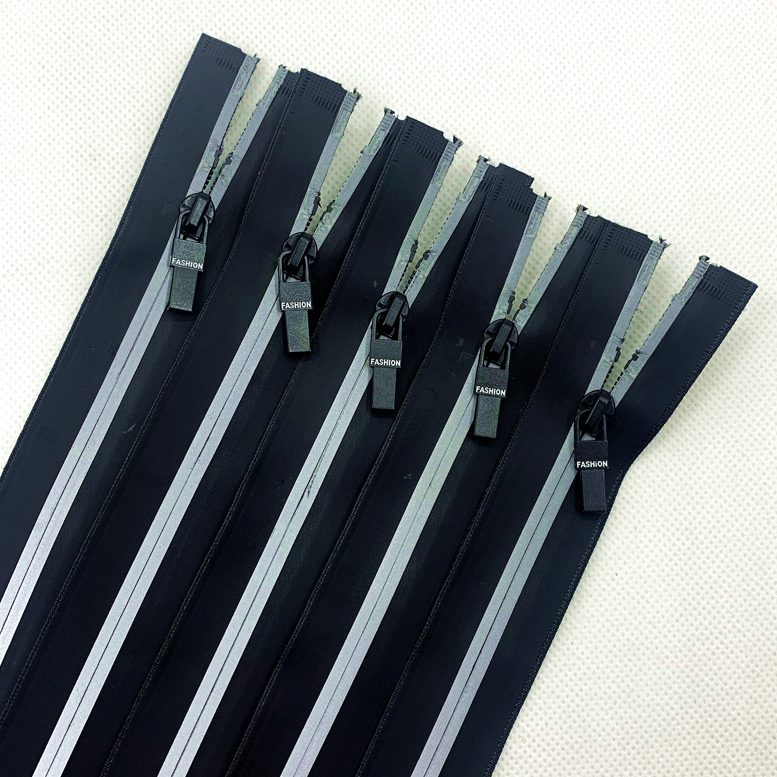 Черная Водонепроницаемая нейлоновая молния из ТПУ с открытым хвостом 5 шт. 3 #25 см