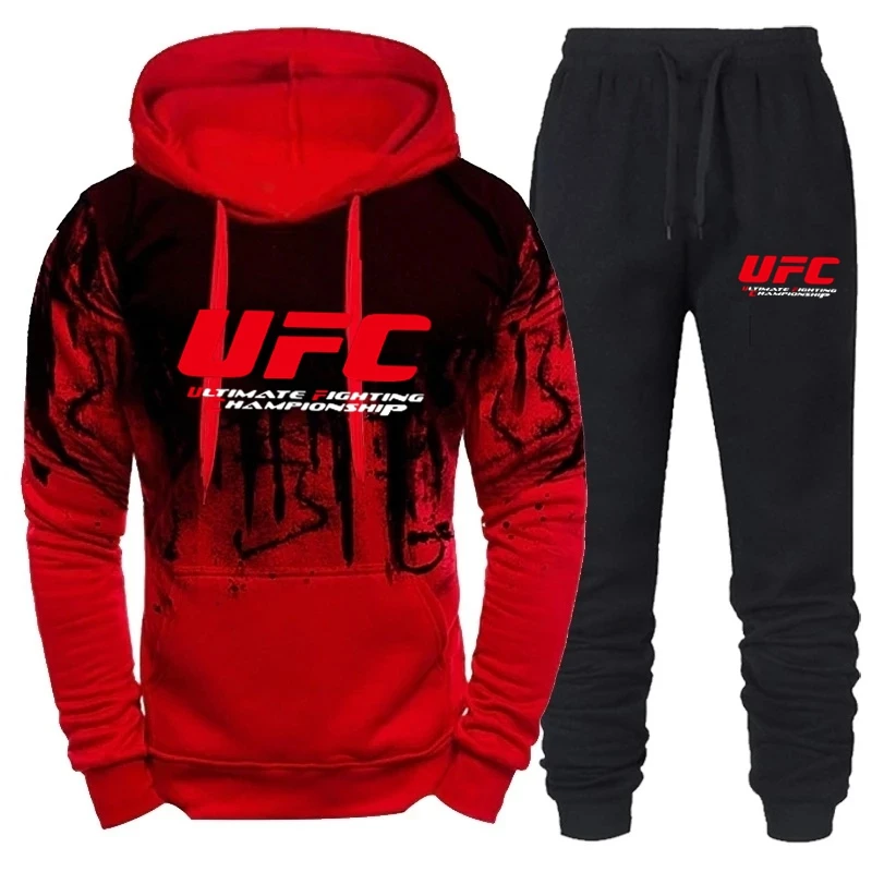 

Spring Men's Hooded Sweater Set 2-piece Hooded Sweatshirt + Pants Pullover Hooded Sportswear Set Casual Men's Clothes Size M-3XL