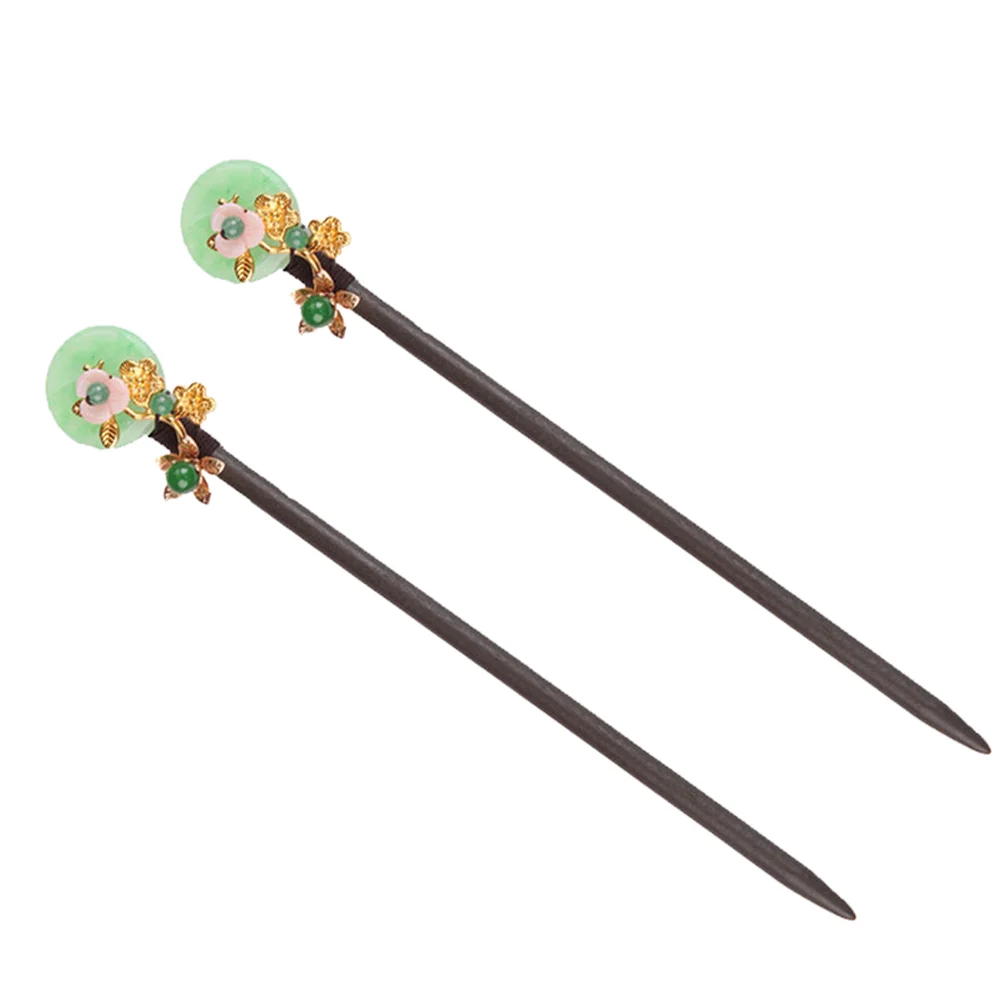 

2 шт., деревянные шпильки для волос в китайском стиле