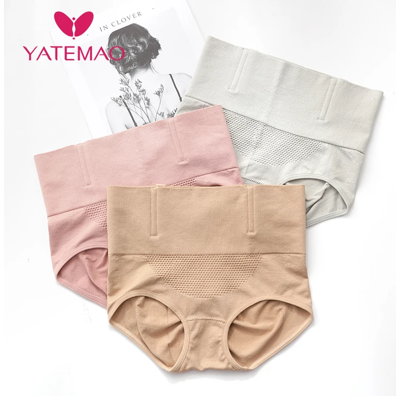 YATEMAO 3 шт./лот Корректирующее белье средняя талия формирующие трусики для