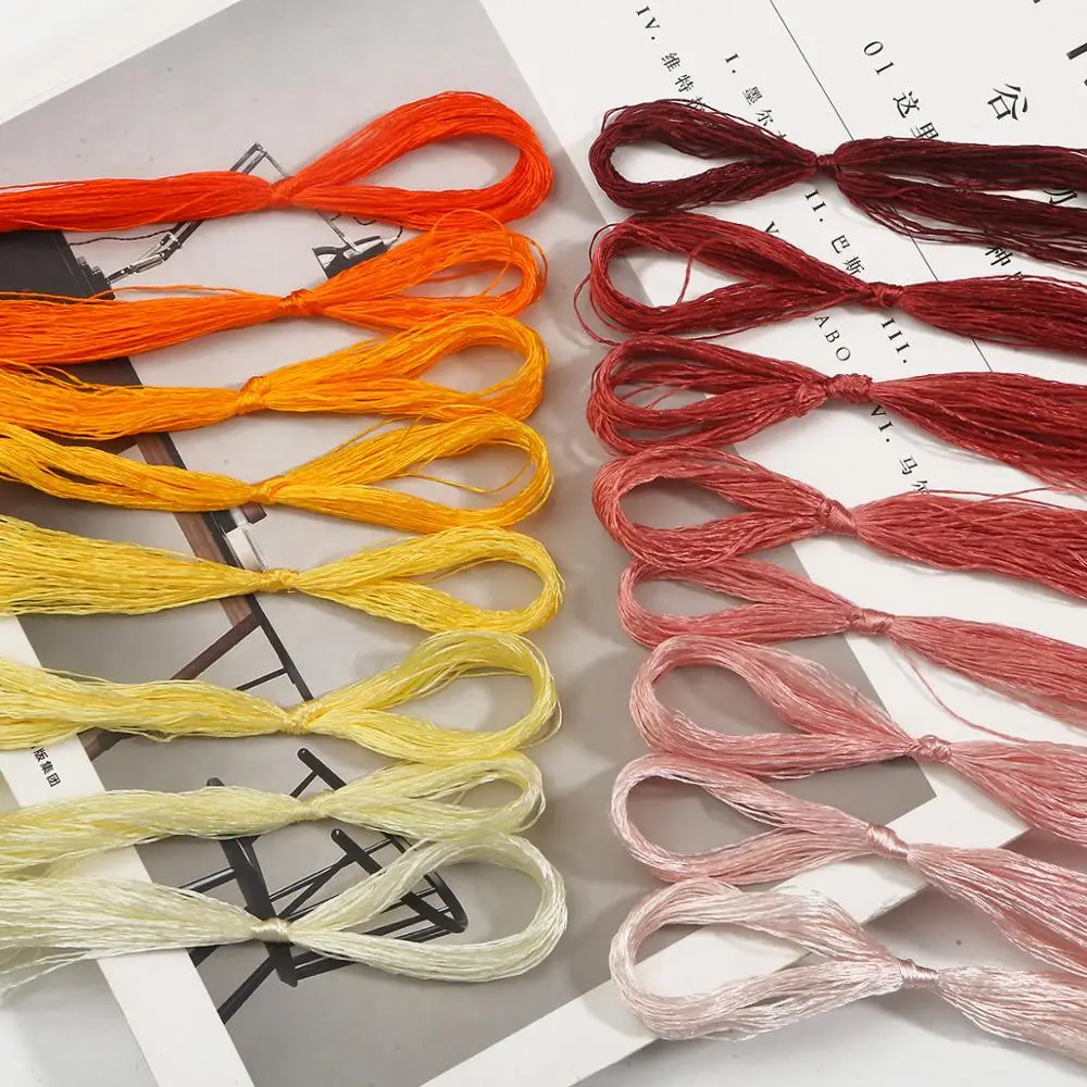 20 Meters 8 pcs/lot Multicolors Silk Thread Line Embroidery Floss Skein Kit Cross Stitch Threads Sewing Skeins DIY Tools | Дом и сад