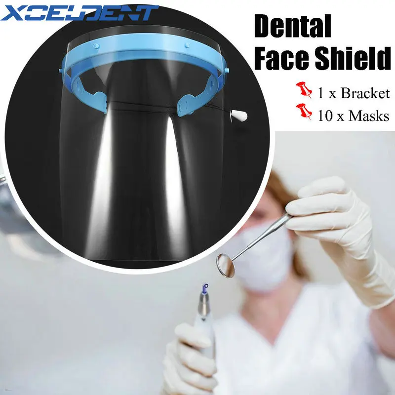 Стоматологическая маска защитные пластиковые пленки маски щит для лица с 10