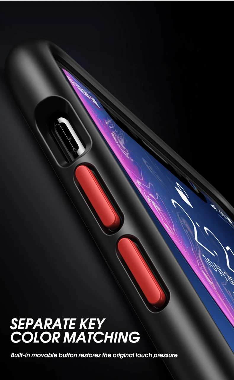 Для iPhone 11 чехол Magic Shadow IPAKY 11 Pro Чехол Цветные кнопки Мягкий Бампер ПК Гибридный противоударный Для iPhone 11 Pro Max чехол