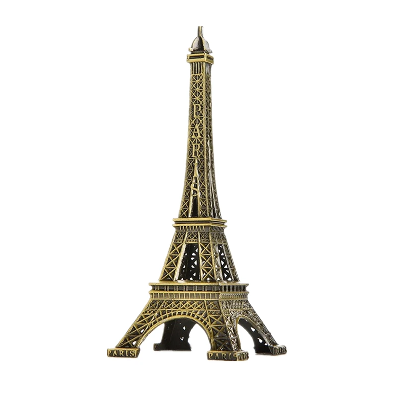 

1PC 4 Size 5-13cm Bronze Paris Tower Metal Crafts Figurine Statue Model Home Decor Souvenir Model kids Toys For Children