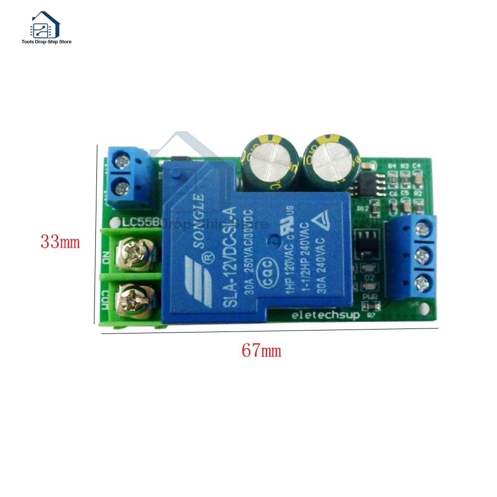 30A High Power 12V Water Level Automatic Controller Liquid Sensor Switch Solenoid valve Motor Pump automatic control Relay Board |
