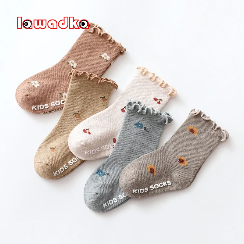 

Lawadka Newborn Baby Girl Socks Spring Autumn Cotton Children's Socks Fashion Newborn Socks for Girls Age for 0 to 5 Years Old
