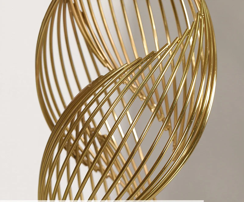 Современный Креативный абстрактный скручены в форме раковины из золотистого