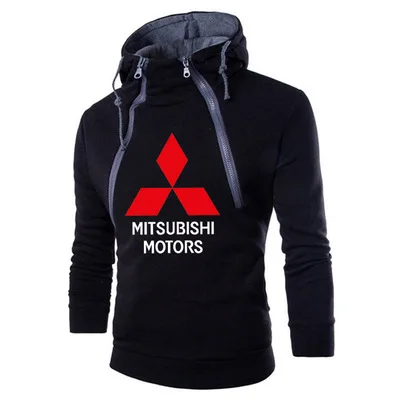 

New Spring Autumn Men's Mitsubishi Motors Logo Hoodies Print Sweatshirt Fashion Male Hoody Double chain Casual Men's pullover