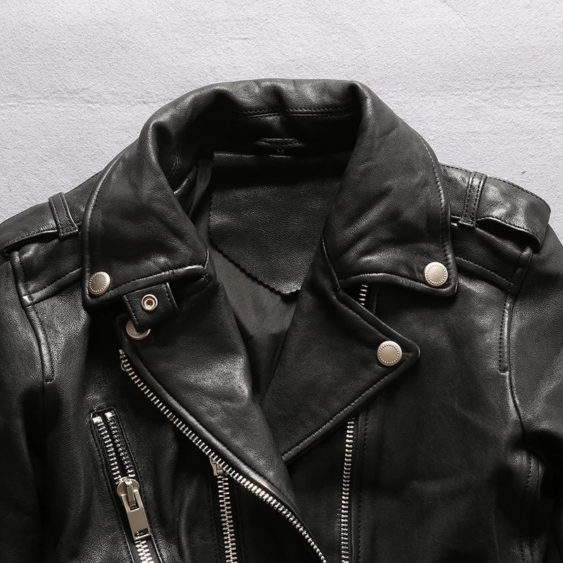 Новое поступление Весенняя женская модная приталенная мотоциклетная куртка из