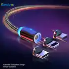 1 м светодиодный магнитный USB кабель для быстрой зарядки USB Type C магнитное зарядное устройство Micro USB зарядка данных для iPhone 12 11 Мобильный телефон шнур