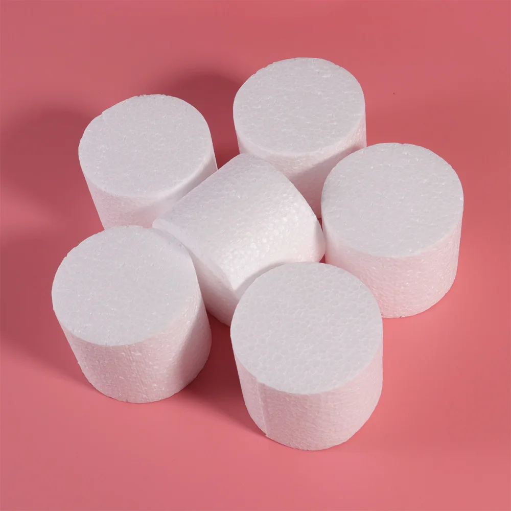 

6PCS EPS Cylinder DIY Painting Graffiti Ornaments Toys Decoration Children's Hand-Painted Toys Size