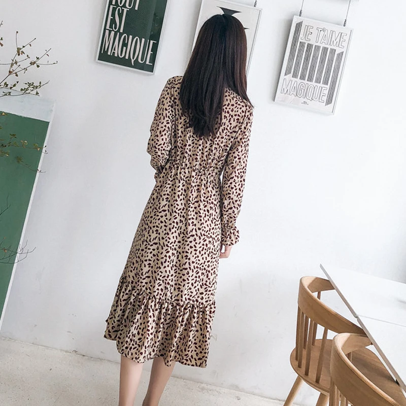 Женское шифоновое платье-миди sweetkama элегантное весеннее платье с v-образным