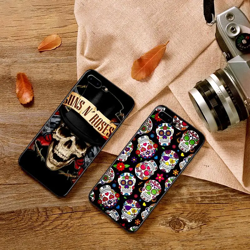 Skull Case For iPhone XS Max XR Soft Silicone Cover X 6 6S 7 8 Plus Coque Funda | Мобильные телефоны и аксессуары