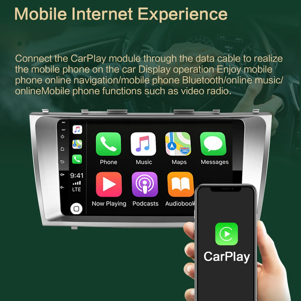 Автомобильный радиоприемник 6G + 128G 2din Android 10 для Toyota Camry 40 50 2006 2007-2011 Carplay DSP IPS