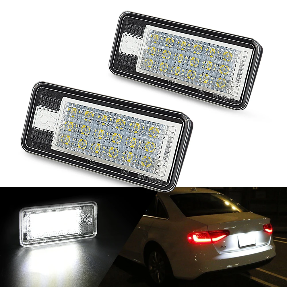 2x Canbus LED License Plate Light Number Lamp for Audi A3 A4 S4 RS4 B6 B7 A6 RS6 S6 C6 A5 S5 2D Cabrio Q7 A8 S8 Avant | Автомобили и