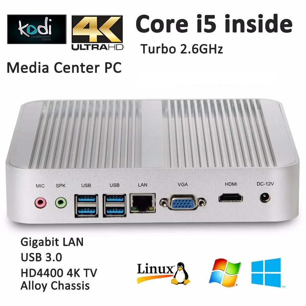 Три года гарантии Intel core i3/i5/i7/celeron мини ПК настольный компьютер HTPC