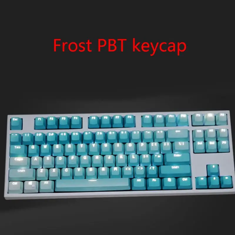 Сменные клавиши PBT Key cap s 87 104 108 прозрачные с надписью двойным впрыском обратная