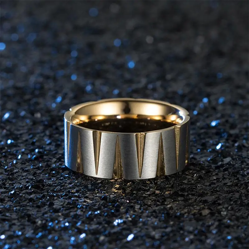 Красочное кольцо на палец личность в форме конуса прочная креативная титановая