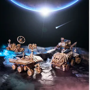 Moon Buggy любопытство дух Discovery Rover подвижный 3D деревянные головоломки игрушки забавные Обучающие, развивающие дома деко модель здания