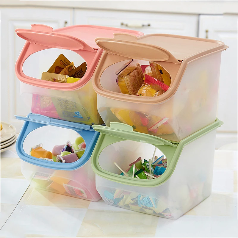 

Kitchen Storage Containers Stackable Seal Food Storage Box Clamshell Refrigerator Fresh-keeping Pot Home Organization Supplies