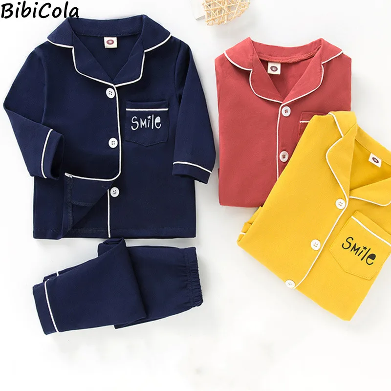 

Girls Boys Spring Autumn Kids Pajamas New Fashion Lycra Cotton Sleepwear Children Lounge Set Toddler Teenagers Clothing Set 2-7Y