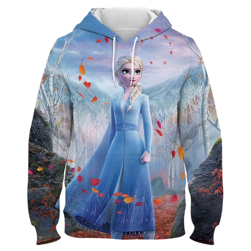 

New Spring Autumn Frozen Elsa Anna Kids Baby Boys Girls Toddlers 3D Print Hoodies Cartoon Tracksuit Women Clothing Sweatshirts