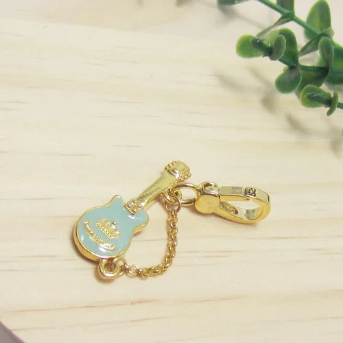 Модные милые светильник голубые подвески для гитары цепочки ключей на молнии