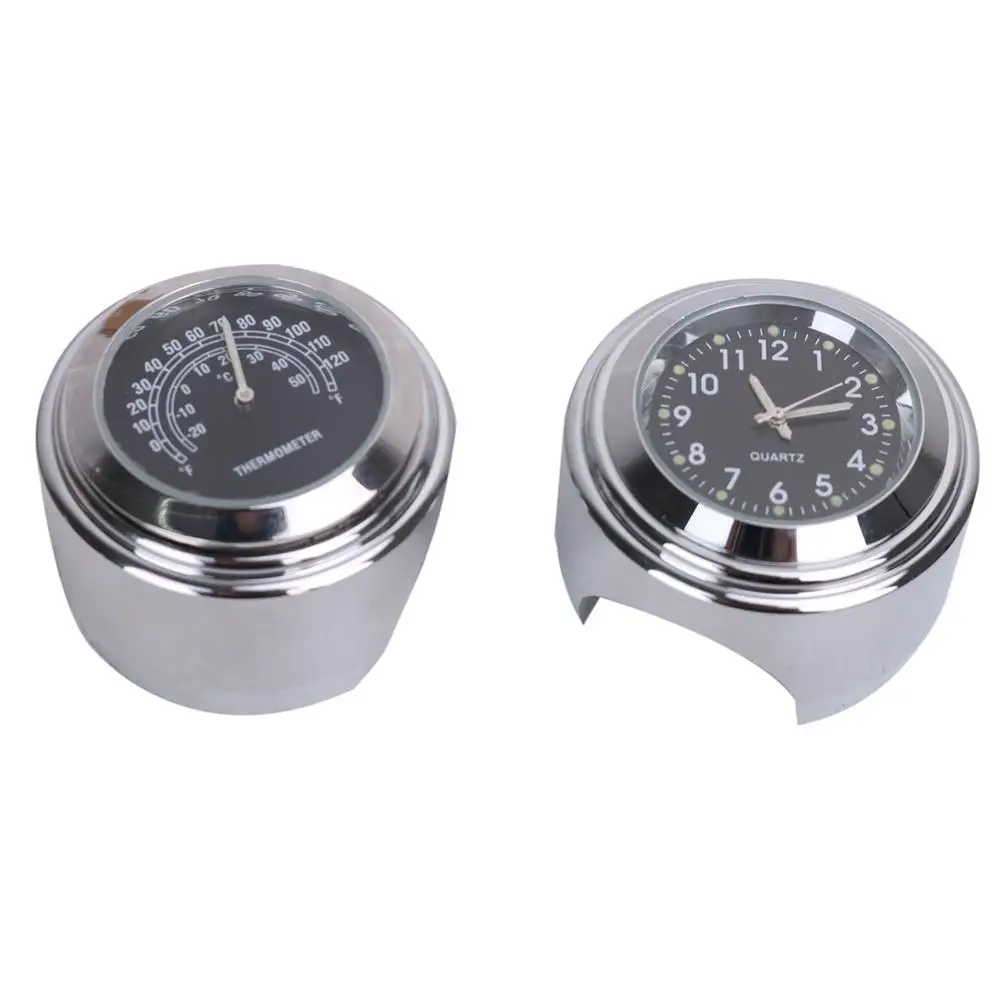 Водонепроницаемый 7/8 &quotмотоцикл руль Уличный Термометр темп черный циферблат