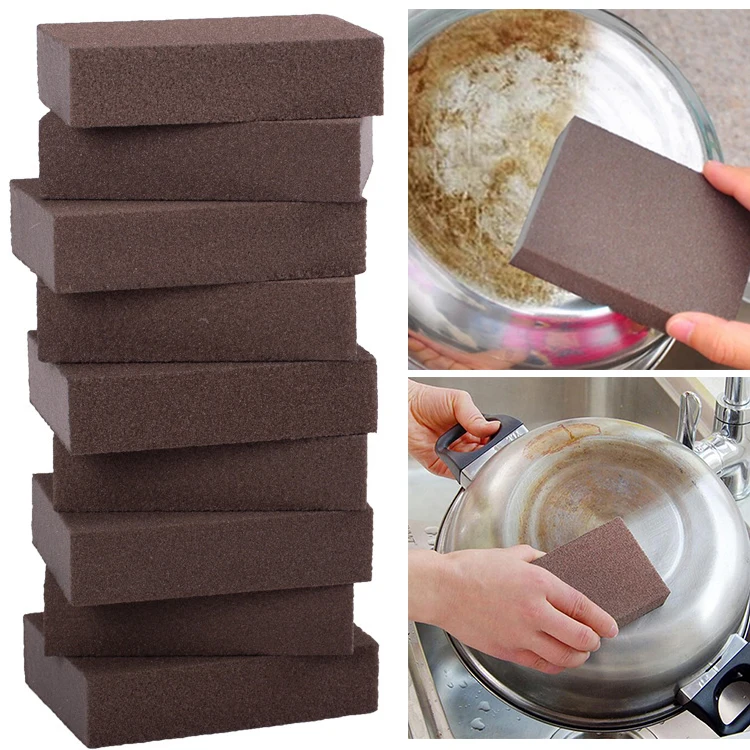 

Magic Sponge Eraser Carborundum Removing Rust Cleaning Brush Descaling Clean Rub For Cooktop Pot Kitchen Cleaning Sponge Tools